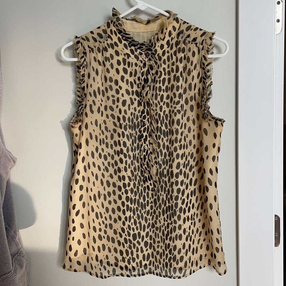 J. Crew leopard sleeveless top